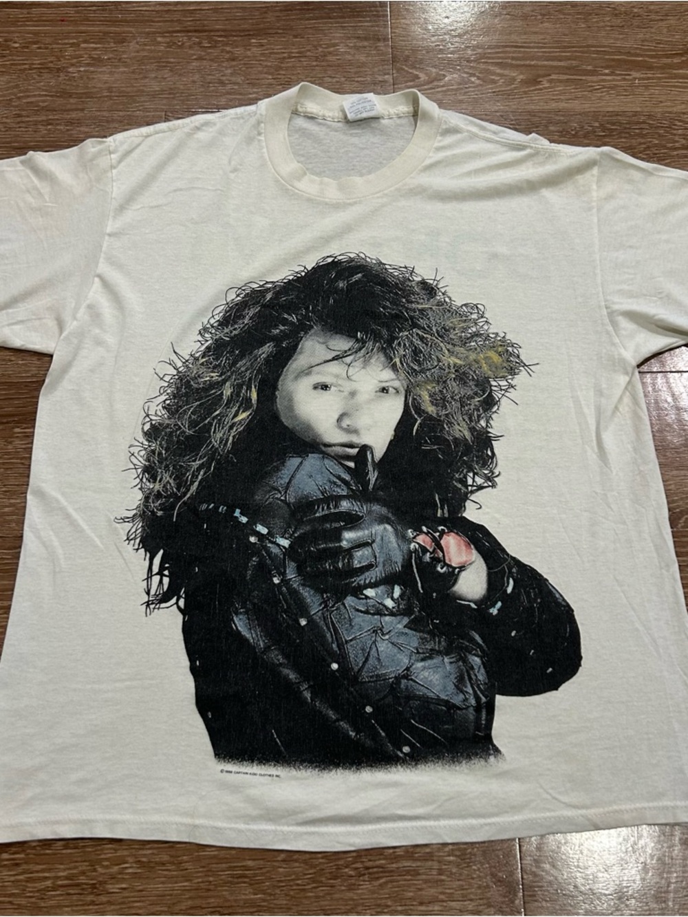 Vintage Bon Jovi T Shirt XXL White Single Stitch 1988 80s Concert Tour